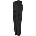 Women's black loose cargo joggers with elastic waistband and tapered cuffed ankles - Black