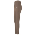 Leggings yoga marroni a vita alta con ganci modellanti e trama a coste verticali - colore cacao