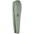 Relaxed fit gray-green jogger pants with cargo pockets and zip-off convertible leg design - Green