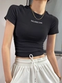 Slim fit μαύρο κοντό αθλητικό μπλουζάκι με λογότυπο Balance Care και ριμπ ύφανση - S / Μαύρο