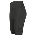 Short de yoga taille haute effet push-up noir charbon avec poches latérales pratiques - Noir