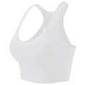 Reggiseno sportivo bianco con dorso a vogatore senza cuciture per yoga e fitness - Taglia S / Top / Bianco