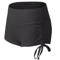 Pantalones cortos de yoga negros de talle alto con cordón lateral y detalle de lazo - S / Negro