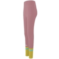Leggings de yoga taille haute rose poudré avec poignets rayés et imprimé DUO - S / Rose