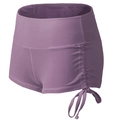 Pantalones cortos de yoga de talle alto en color púrpura con cordones ajustables - S / Púrpura oscuro