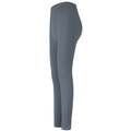 High-waisted dark grey yoga leggings with elastic tummy control for fitness training - S / Gray