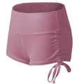 Pantalones cortos de yoga reductores rosa palo con cordones laterales ajustables - S / Rojo Merlot