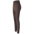 Dunkelbraune High-Waist Yoga-Leggings mit atmungsaktiven Mesh-Einsätzen und Rippstrick - S / Khaki