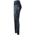 Leggings yoga a vita alta tie-dye con effetto push-up per fitness e corsa - Nero