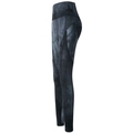 Leggings yoga tie-dye a vita alta con effetto scrunch butt in grigio fumo marmorizzato - S / Nero