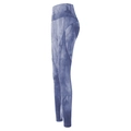 Leggings yoga a vita alta tie-dye blu per fitness e corsa con effetto marmorizzato - S / Tie-Dye Blu
