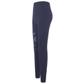 Eng anliegende dunkelblaue Yoga-Leggings mit hoher Taille und atmungsaktivem Mesh-Design - S / Unterteile / Dunkelblau