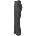 Dunkelgraue Schlag-Yogahose mit hoher V-Taille und figurformendem High-Waist-Schnitt - Schwarz