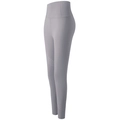 High-waisted grey yoga leggings with breathable mesh wave patterns for women - S / Bottoms / Rhino Gray