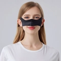 Protezione per il naso in seta nera, maschera solare traspirante e delicata per donne - Taglia unica / Nero