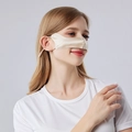 Maschera nasale in seta champagne con ganci per orecchie per protezione solare - Taglia unica / Champagne