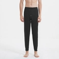 Pantalon thermique noir pour homme avec garnissage 100% soie et taille élastique - L / gris foncé