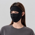 Pasamontañas integral de lana negra, máscara térmica cortavientos para deportes de invierno - Talla única / Negro