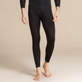 Mallas térmicas negras de lana fina 100% para hombre con ajuste ceñido para el invierno - L / Negro