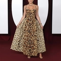 Sexy leopard print backless maxi dress with a slim waist and flowing elegant silhouette - S / Leopard Print