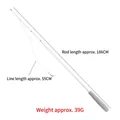 Professional white telescopic cat teaser wand with 186cm rod, 55cm line, and 39g weight. - Grey Handle White Rod 4-Section Telescopic