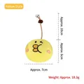 Yellow duckling plush toy with catnip, bells and lanyard, size 7x6cm for cats - Yellow Round Face Duck
