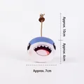 Blue shark plush catnip toy with bell, sizing 7x6cm, perfect for interactive cat play - Blue Shark