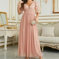 Detailed close-up of an elegant pink lace bodice with a V-neckline and sheer mesh insert - S / Pink