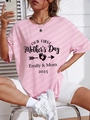Pink Mother's Day t-shirt featuring personalized print and a relaxed fit for women - S / Pink