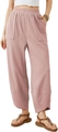 Damen Sommer-Weite-Hose in Altrosa mit Tulpen-Saum und praktischen Taschen - S / Rosa