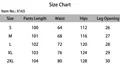 Size chart for dachshund embroidered wide leg sweatpants with measurements from S to 2XL - S / Shipped, Order with Confidence
