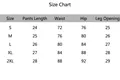 Tabella taglie per hot pants a strisce a vita bassa con misure da S a 2XL in centimetri - Taglia S / A righe