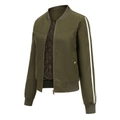 Bombardier femme vert armée avec doublure matelassée et rayures sur les manches - S / Vert Armée