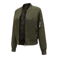 Bombardier vert olive avec doublure matelassée et poche de manche sur fond blanc pur et net - 2XL / Vert Armée