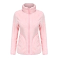 Giacca reversibile in pile corallo rosa chiaro da donna con collo alto e chiusura lampo - M / Rosa per Donna