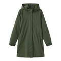 Detalle de gabardina verde oscuro impermeable con puños ajustables y solapa cortavientos - S / Verde Militar