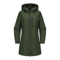 Dettagli della giacca outdoor verde oliva con cerniere impermeabili e cappuccio regolabile - S / Verde Militare