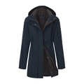 Detalle de chaqueta softshell con forro polar marrón y bolsillo con cremallera en manga - S / Azul oscuro