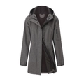 Détail de veste à capuche gris foncé avec poche zippée sur bras et texture coupe-vent - S / Gris Sidéral