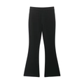 Détail de joggings évasés noirs avec cordon de serrage et ceinture élastique de qualité - S / Pantalons / Noir