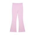 Pantalon évasé rose tendre à taille élastique avec une finition en maille confortable - S / Pantalons / Rose
