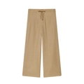 Dettaglio dei pantaloni larghi kaki con vita elastica e coulisse tono su tono - XS / Pantaloni Cachi