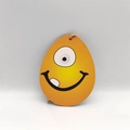 Egg shaped wooden Easter pendant with yellow and orange gradient and cartoon face - Orange-Yellow Gradient Laughing Style (HF10108)