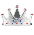 13 Rhinestone King Crown Silver