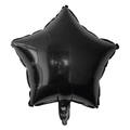 Glossy black star-shaped foil balloon with metallic finish and air valve for wedding decor - 10 Inch Black Star