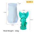Kneeling angel silicone mold for DIY candles and resin with size measurements - Dreamy Goddess Style 3 (Blessing Angel)