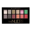 12-color nude eyeshadow palette with matte and shimmer shades in a black rectangular case - Pumpkin Style (3#)