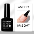 GAIRRIY 7,5ml soak-off base coat nagellak in een stijlvolle zwarte vierkante fles - Basislaag (BASE)