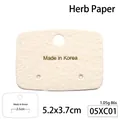 Creamy vanilla paper earring display card with gold foil Made in Korea text - 05xc01 - Vanilla Paper 609gsm Thickness; Color