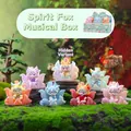 Nine-tailed Fox Lucky Fairy blind box figures with lotus bases in forest scene - Auspicious Spirit Fox Fairy (0297) / Set of 6